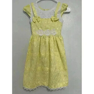 Girls yellow‎ dress size 4-5 t